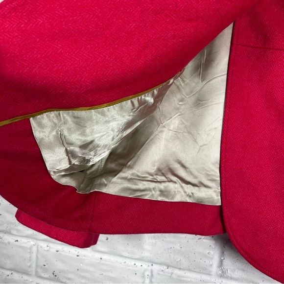 J.CREW Vintage Red Wool Crop cape style jacket | Women’s 8 - Picture 6 of 11